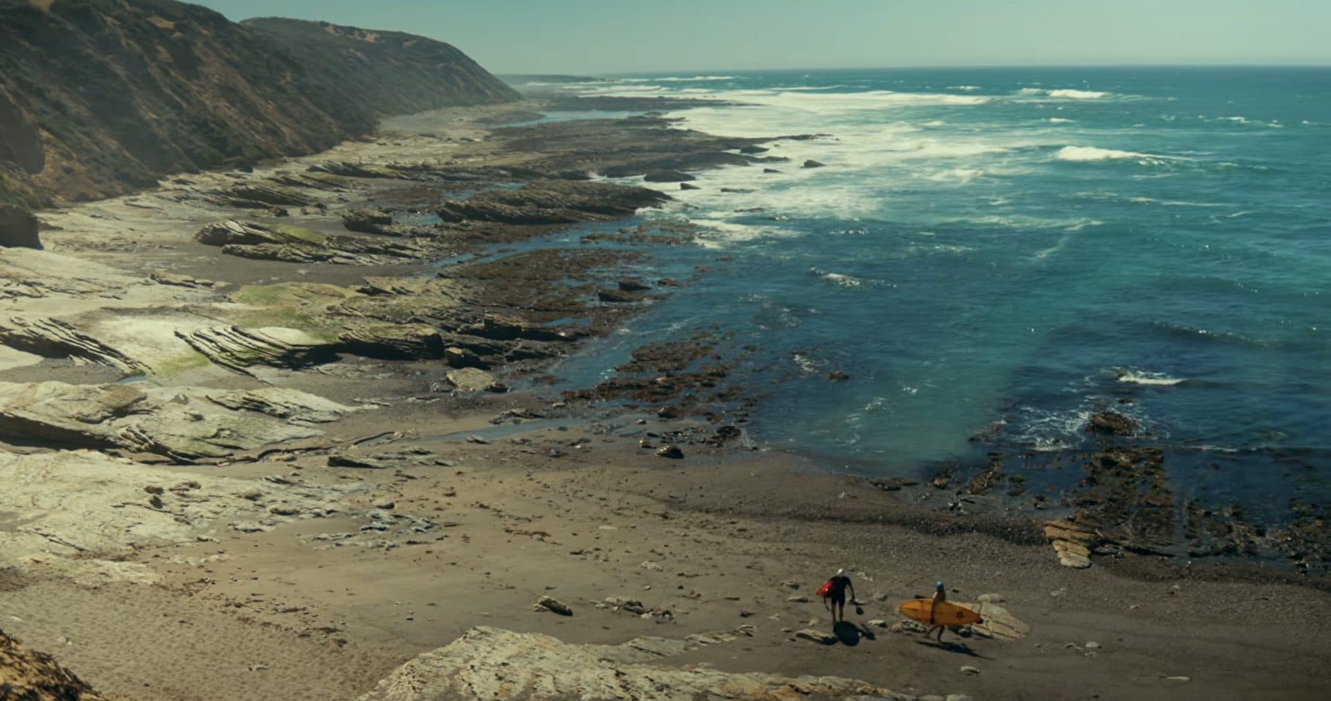 The rugged California coastline where the crew trains